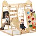Joyibay Indoor Jungle Gym, Toddler Climbing Toys Indoor, 8 in 1 Indoor Playground Climbing Toys for Toddlers with Swing Slide Ladder Monkey Bars Playground
