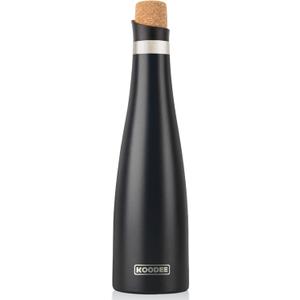 koodee Bottle - 32 oz Insulated Stainless Steel Bottle with Double Wall Vacuum Sealed Lids,for Lovers Keeps Cold for 24 Hours and Hot for 12 Hours (Black,1000ml)