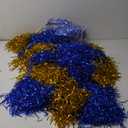 60 Pcs Cheerleading Pom Poms Bulk Cheer Pom Poms Sets Metallic Foil Fun Spirited Cheer Pom Poms with Plastic Handles, Cheerleader Pompoms for Kids Adults Sports Match Cheering Squad