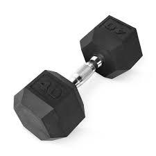 CAP Brand 40LB Standard Rubber Coated Dumbell QTY: 1