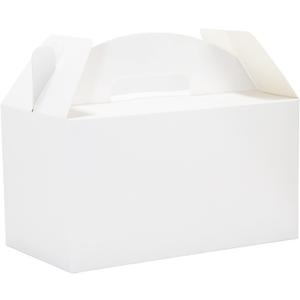 HUAPRINT 30 Pack White Gift Boxes,9.45x5x5 inches Treat Gable Box For Party Favor Goodie Birthday Baby Shower Wedding Christmas