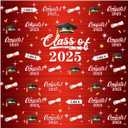 WOLADA Red Graduation Backdrop Class of 2025 10x10FT FW11