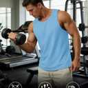 Cotrasen Men's Tank Top UPF 50+ Sleeveless Shirt Cotton Moisture Wicking Casual Gym Workout Shirts Cooling Muscle Tee Shirt (White, L)