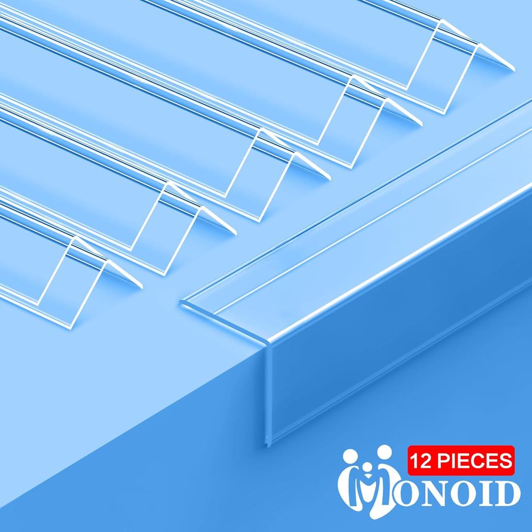 12PCS Clear Self-Adhesive Night Stand Corner Protectors,Corner Guards & Edge Protector for Wall Door Frame Cabinet Baseboard & Door, Table, Stair, 31.5*1.18 Inch 12PCS Clear Self-Adhesive Night Stand Corner Protectors,Corner Guards & Edge Protector for Wall Door Frame Cabinet Baseboard & Door, Table, Stair, 31.5*1.18 Inch