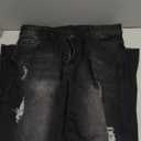 KUNMI Women's Skinny Ripped Trendy Jeans Distressed Stretchy Denim Pants (14, J001-black)