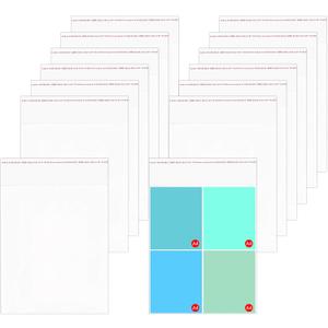 ​18" x 24" Clear Adhesive Cellophane Bags 100pcs Large Self Sealing Cello Bags Resealable OPP Poly Bags 1Mil for Clothes Art Gifts Prints Posters Garment Magazine Handicraft Photos Brochure Documents