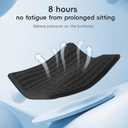 BABUR Gel Seat Cushion, Long Sitting Cooling Gel Hip Cushion, Breathable Anti Slip Office Chair Cushion, Car, Wheelchair, Travel - Black