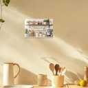 ZQQART Farmhouse Kitchen Wall Art Rustic Mason Jar Spice Canvas Prints Vintage Country Culinary Pictures Wall Decor for Dining Room Framed(White,12L x 18W)