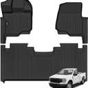 Floor Mats for Ford F150 2015-2025 2026 Super Cab/Extended Cab, All Weather TPE Protector for Ford F150 Super Cab/Extended Cab Floor Liner Accessories