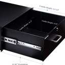 RackPath 4U Rack Mount Drawer for 19 Inch AV/Network/DJ Equipment Racks or Cabinets with Lock and Key