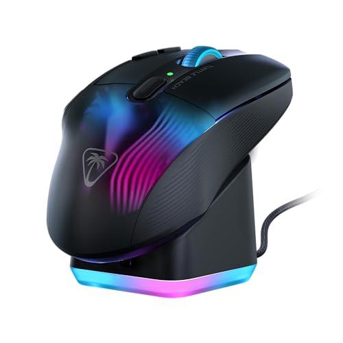 Turtle Beach Kone XP Air Wireless RGB Gaming Mouse, 19000 DPI Optical Sensor, 100-hour Rechargeable Battery & Charging Dock, 29 Programmable Inputs, Ergonomic Design, Bluetooth, 4D Wheel – Black