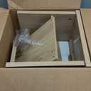 Rattan Nightstand with Drawer and Open Shelf, Boho Side Table with Gold Handle, Small Night Stand, Modern Bedside Table for Bedroom, Living Room, Light Wood