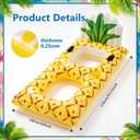 Hungdao Inflatable Pool Float Lounger for Adults Chair Floaties with Drink Holder Mount Backrest Foot Rest Cooler Lake Swim Water Floating for Beach Party, Pineapple