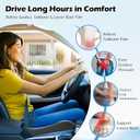 Office Chair Cushion: Ergonomic Memory Foam Seat Cushion, Tailbone-Sciatica Pain Relief Pillow, Desk Butt Pillow for Office Chair, Car Seat, Airplane, Wheelchair - Dark Grey