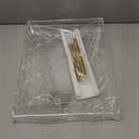 11"x14" Clear Acrylic Serving Tray with Golden Handles, Sturdy Huge Capacity Acrylic Tray for Coffee, Juice, Kitchen and Desk Organizer (11"x14")