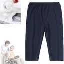 TPU Incontinence Care Trousers,Washable Elastic Adjustable Patient Care Trousers,Patient Diaper Pants Ideal for Bedridden Patients, Elderly, Mobility Impaired, Women on Periods(Blue,XXL) (