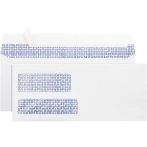 #9 Double Window Security Envelopes, HERKKA No.9 Double Window Business Envelopes Designed for Quickbooks Invoices and Business Statements - Number 9 Size 3 7/8 Inch X 8 7/8 Inch - 24 LB - 500 Pack (Self Seal-Blue)