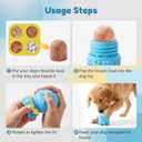 ZOMISIA 3-in-1 Frozen Dog Treat Toy, Long Lasting Interactive Dog Chew Toy, Slow Food Training to Reduce Anxiety and Boredom, for Medium and Large Dogs, Blue