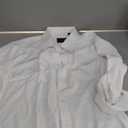 J.VER Men's Dress Shirts Solid Long Sleeve Stretch Wrinkle-Free Formal Shirt Business Casual Button Down Shirts (Large, White)