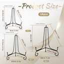 18 Pcs 4/6/8 Inch Plate Stands for Display, Black Iron Small Easels Tabletop Picture Stand Multifunctional Foldable Display Stands for Plates, Pictures,Photos, Cards, Books, Frames, Paintings