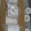 Milk Glass Vanity Lights for Bathroom, 3 Light Matte Black Bathroom Light Fixtures Over Mirror, Ceramic E26 Sockets Wall Mounted