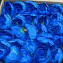 50Pcs Artificial Peonies Flowers Bulk, 4 Navy Blue Fake Peonies Silk Flowers Heads for Table, Faux Peony Arrangements for Wedding, Valentine, Engagement, Office, Coffee, Dining Decorations