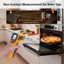 Ketotek Digital Infrared Thermometer Temperature Gun -58F to 1112 F(-50C to 600C) Handheld Non Contact IR Laser Thermometer KT600Y for Cooking Meat Refrigerator Pool Pizza Oven BBQ Food (Orange)