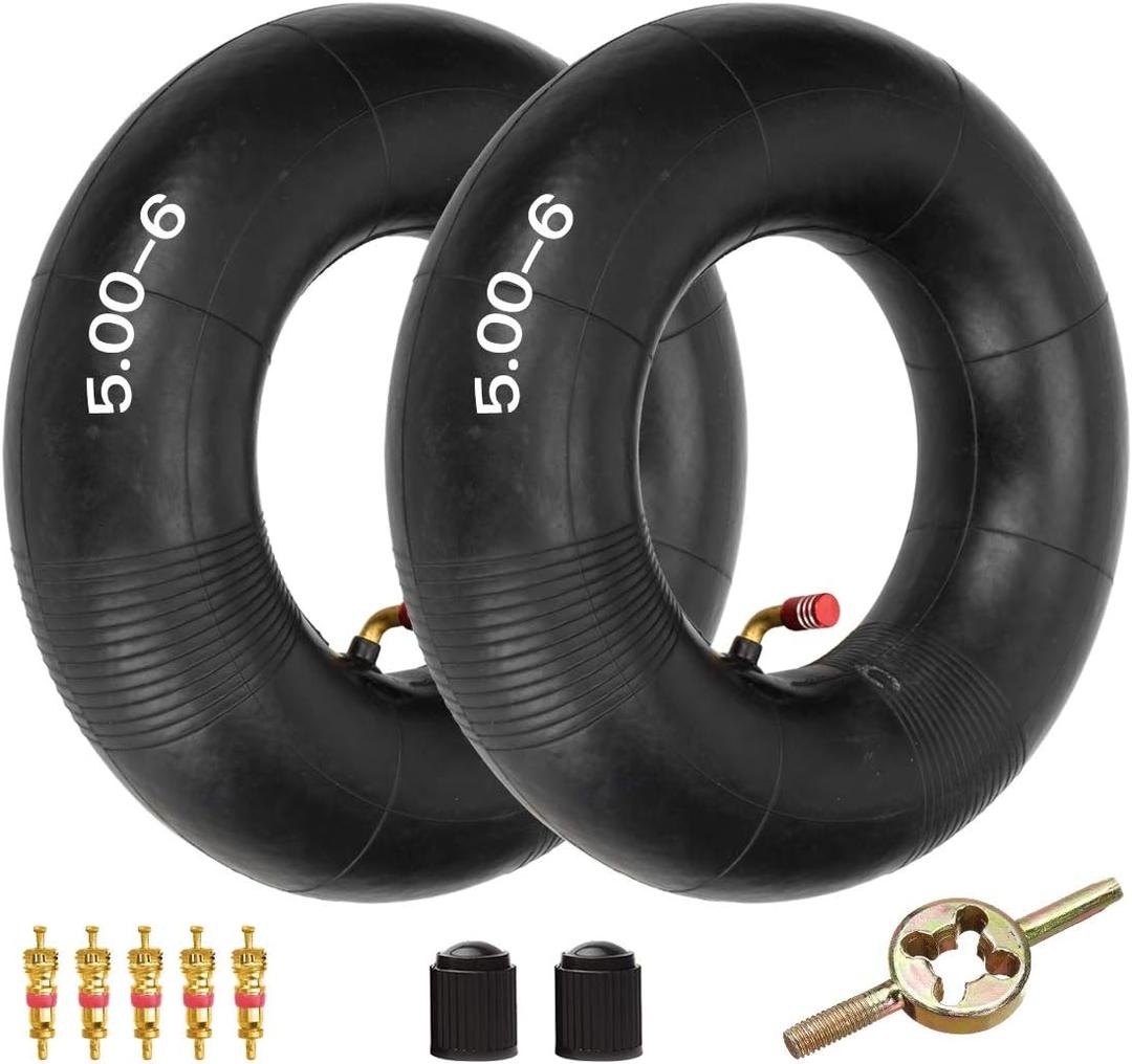 FVRITO 12x5.00-6 Inner Tube for Razor Dirt Quad 4 Wheeler electric ATV (Versions 19 and Up) Go Kart Yard Tractors wheelbarrow Lawn Mower Wagons Hand Trucks Dolly Heavy-Duty Bent Stem
