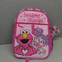 INTIMO Sesame Street Friends Elmo Abby Cadabby 3 PC Backpack Lunch Box Pencil Pouch 16", One Size