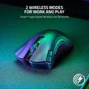 Razer DeathAdder V2 X HyperSpeed: Award-Winning Ergonomic Design - Ultra-Fast Wireless - 235hr Battery Life - 7 Programmable Buttons - Gen 2 Mechanical Switches - 5G 14K DPI Optical Sensor (Mouse, Classic Black)