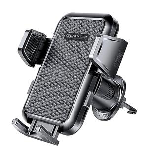 Firm-hold Air Vent Car Phone Holder for iPhone, Rotatable Universal Phone Mount with Adjustable Wide Clamp Metal Hook, Anti-vibration, Single-press Release, Heat-resistant (Upgrade Hook Clip Never Shake)