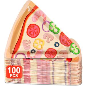 Naozinebi 100Pcs Pizza Party Paper Plates Pizza Birthday Party Decorations Pizzas Tableware Dinnerware Set Italian Pizzas Dessert Plate for Picnics Birthday Baby Shower Parties Favor Supplies