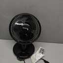 HOLMES 6" Table Fan, 75° Oscillation, 3 Speeds, 15° Adjustable Head Tilt, Ideal for Home, Bedroom or Office, Black