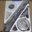 Black Ceiling Fan with Light: 42-Inch Ceiling Fan 3 Blades Low Profile Outdoor - Modern Ceiling Fans with Remote APP Control Quiet Reversible DC Motor for Patio Living Room