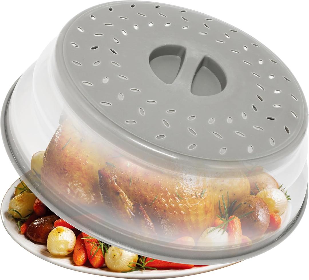 8.3inch Collapsible Microwave Food Cover, Splatter Guard,Vented Microwave Lid for Food, BPA free TPR, Dishwasher safe