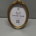 97 Decor Vintage Picture Frame 5x7 - Bronze Golden Rose Ornate Frame 5x7, Small Gold Picture Frames 5x 7, Antique 5 x7 Oval Frames With Glass Front For Photo Display Tabletop And Wall Mounting