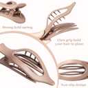 2 x Hair Clips for Women - 12 Pcs Hair Claws for Thin & Thick Hair Strong Hold No Slip Grip Hair Claw Clips for Women & Girls (Neutral)