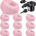 Realspring 9 Pcs Inflatable Bean Bag Chair, Air Pump,Pink
Electric Pump for Inflation, Foldable Blow up Chairs for Outdoor Movie Seating, Portable Sofa for Adults Camping