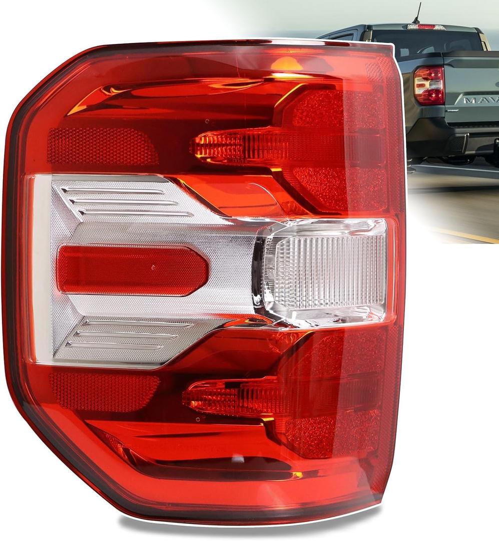 Tail Lights Compatible With 2022 2023 2024 Ford Maverick XL XLT Rear Light Taillights Left Driver Side Replace FO2800288 Halogen Type