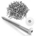 Frienda 2 Pound White Cabinet Screws Self Tapping Wood Star Drive Head Wood Lag Screws for Wall Cabinet, Furniture, Siding and Trim Plates Construction(#9 x2-1/2 Inch)