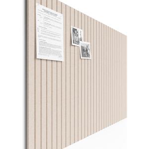 Bumusty Large Cork Board Alternative-48 x 36" Felt Bulletin Board Tiles, with 30 Pushpins, 70 Adhesive Tabs, 12-Pack Slat Wall Paneling, Cork Boards for Office Push Pin Board Felt Board-Oatmeal