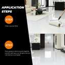 Floor Paint, Indoor Epoxy Floor Coating, 1 Gallon, White, Household Tile Color Changing Paint, 128 Fl Oz