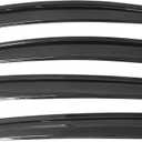 IKON MOTORSPORTS Tape On External Window Visors, Compatible with 2012-2018 Ford Focus, Sun Rain Guard Vent Deflector Smoke Slim Style 4Pcs