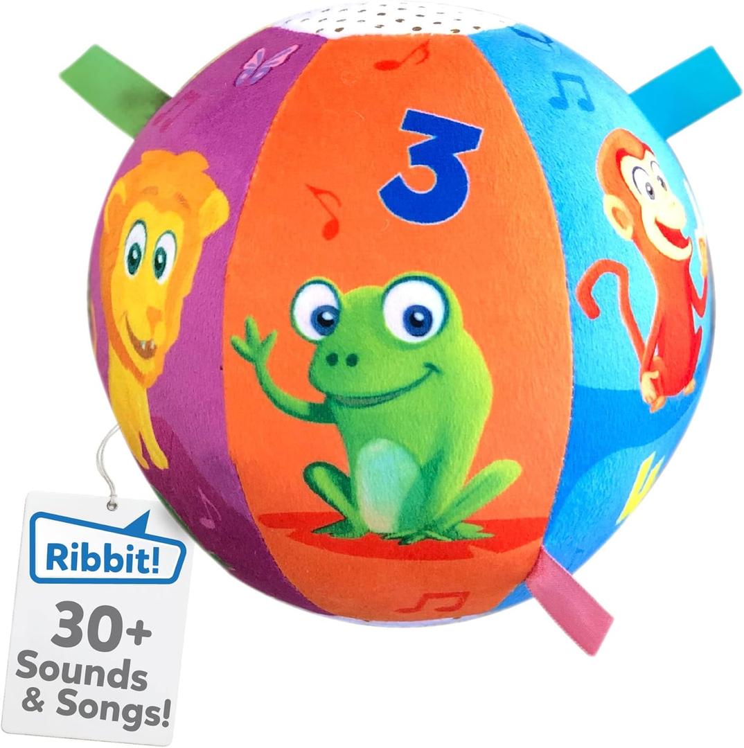 Move2Play, Hilariously Interactive Baby Ball with Music & Sound Effects | 1st Birthday Gift | Toddler Toy for Boys & Girls | Indoor/Outdoor | Age 6, 9, 12+ month | 1, 2, Year's Old (Baby Ball)