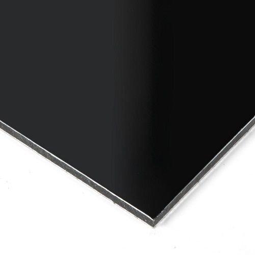 Falken Design Aluminum Sheet - Durable, Lightweight Black 12" x 36"  1/4" Thick ACM Panel for Signage, Indoor/Outdoor Use, Wall Cladding & Architecture, Weather-Resistant ACM Board