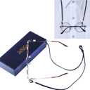 4 Pack Reading Glasses for Women Men Retro Round Metal Frame + Glasses Strap +2.00