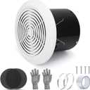 V2262-50 7 Inch Bathroom Exhaust Fan, 50 CFM Quiet Bathroom Vent Fan, 1.0 Sones Low Noise Fans for Ceiling, Kitchen Exhaust Fan, Garage Ceiling Fan for Mobile Home, Laundry