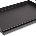 25" x 16" Universal Gas Grill Griddle Plate with Removable Handles,Nonstick Cast Iron Flat Top Cooking Surface,Grease Groove Design for Camping Tailgating Parties on Charcoal/Gas Grills
