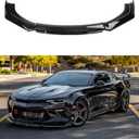 4PCS Universal Car Front Bumper Lip Body Kit Splitter Spoiler Diffuser Protector - Gloss Black,Black Tongue