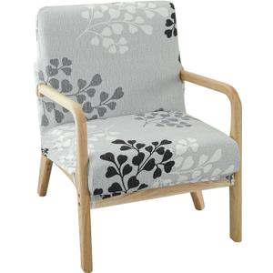 Deisy Dee Printed Mid-Century Modern Chair Cover, Stretch Reading Armchair Covers, Upholstered Living Room Chair Covers (JJ)